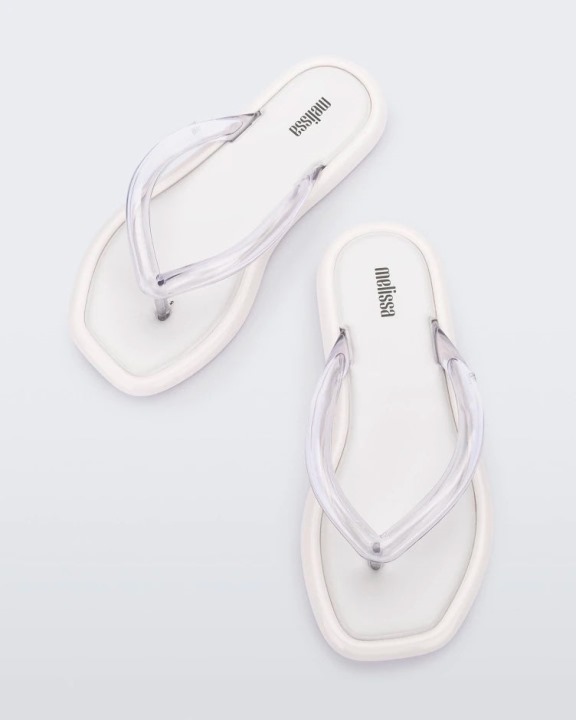 Melissa Airbubble Chinelos Branco-claro