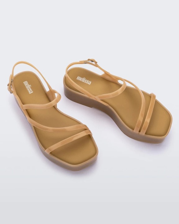 Melissa Essencial Elegante Sandália Plataforma Bege