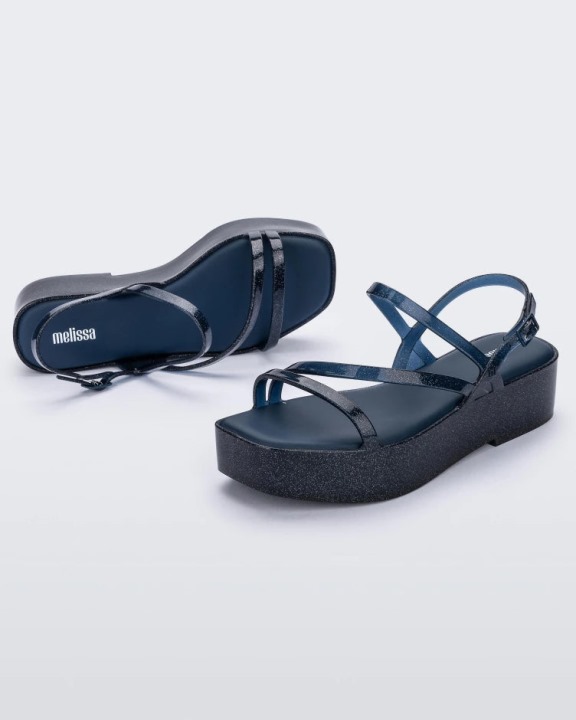 Melissa Essencial Elegante Sandália Plataforma Azul