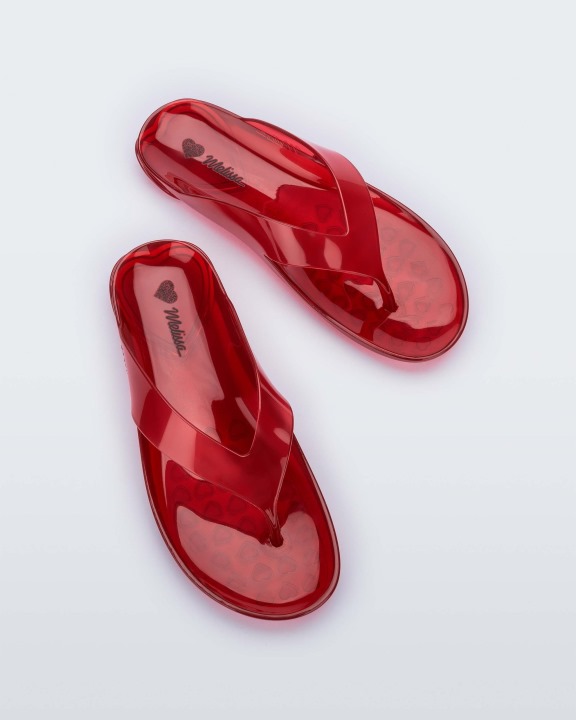 Melissa A Verdadeira Gelatina Flip Flop Vermelho Claro