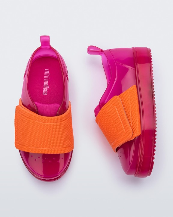 Mini Sapatilha Melissa Jelly Pop-baby Rosa-laranja