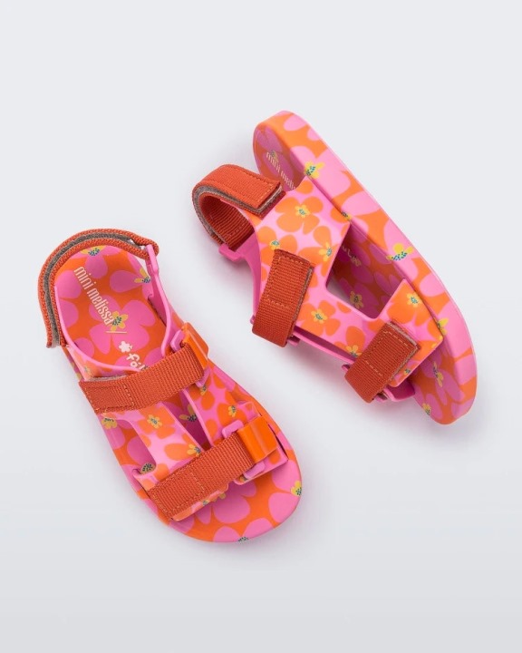 Mini Melissa Ping Pong Fabula Sandal-kids Rosa-laranja