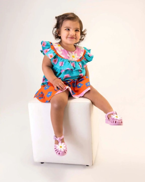 Mini Melissa Possessão Fabula Sandália Rosa Bebê