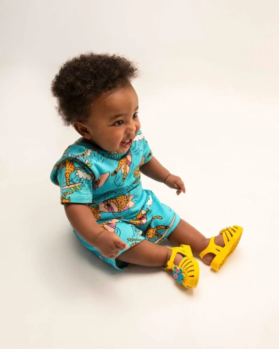 Mini Melissa Possessão Fabula Sandália-bebê Amarela