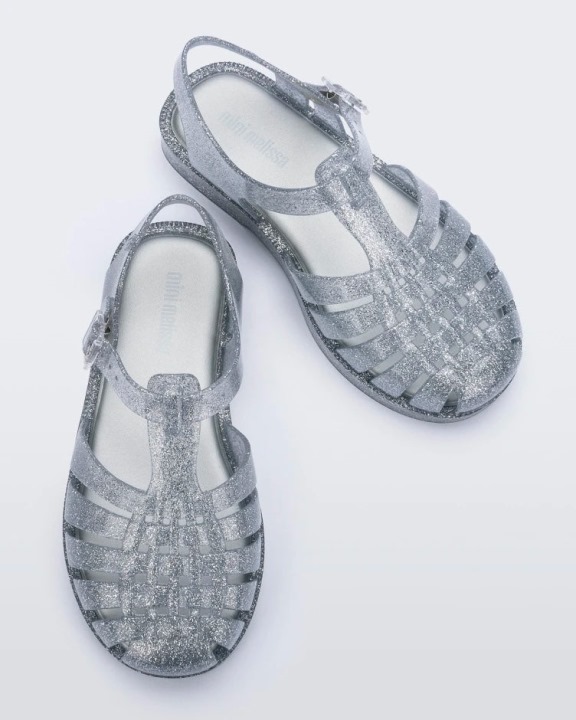 Mini Melissa Possessão Final De Ano Sandal-baby & Toddler Clear Glitter-silver