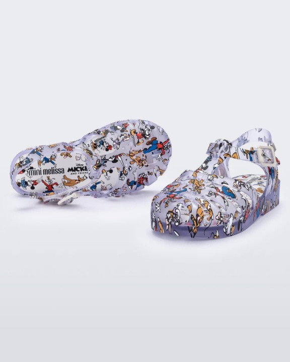 Mini Melissa Possessão Mickey E Amigos Sandália Bebê Claro