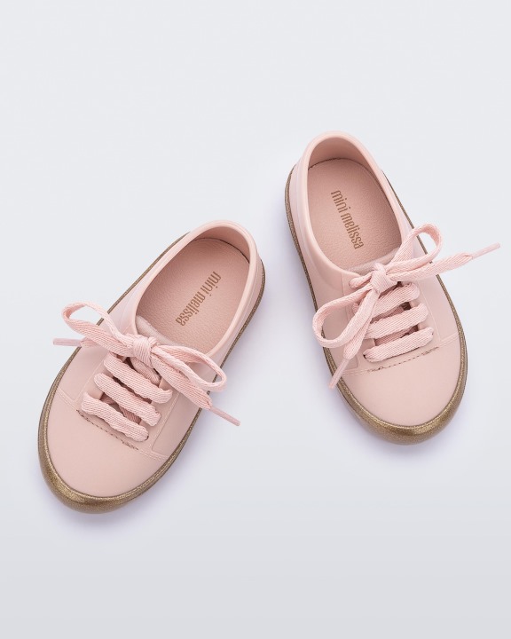 Mini Melissa Street Sneaker Baby Pink Glitter